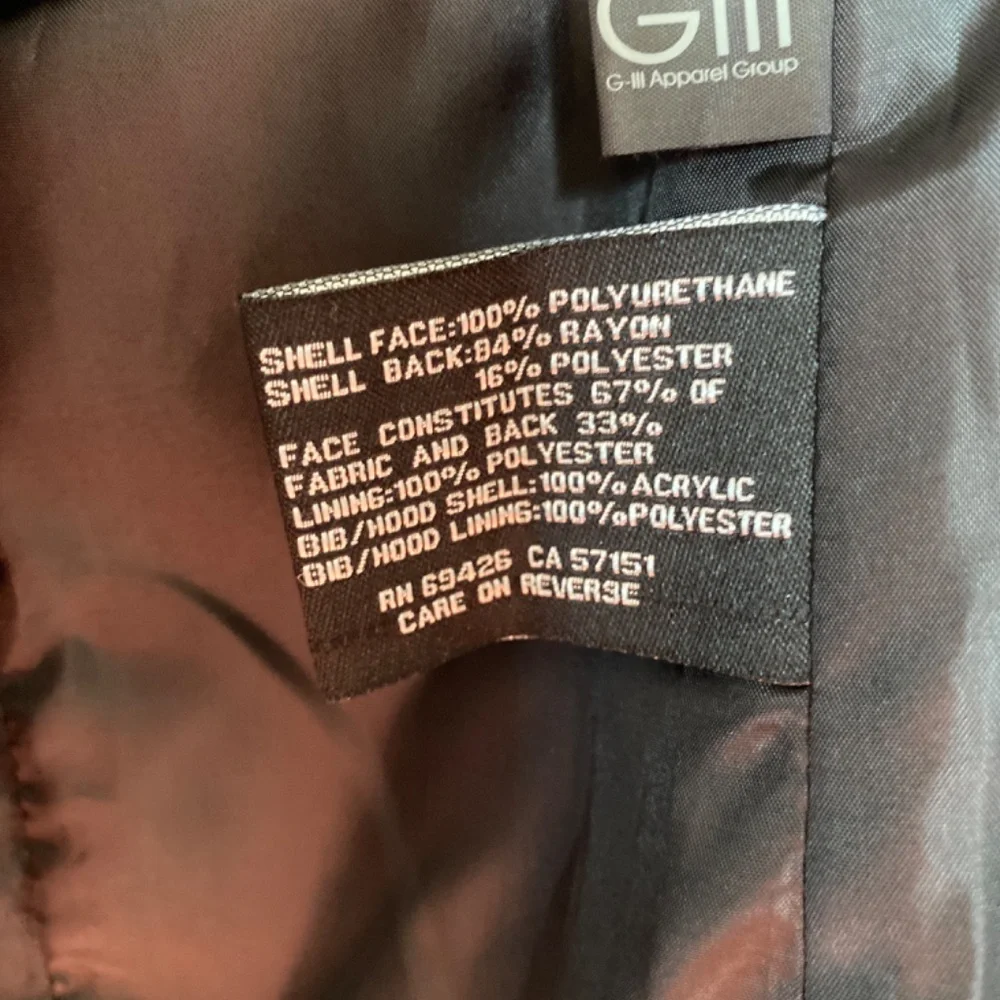 NWT CUTE BLACK RIVET FAUX LEATHER JACKET WITH HOOD 2X - Picture 5 of 6